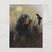 Cartes Pour Fêtes Annuelles Gordon setter avec faisans, Art (Devant)