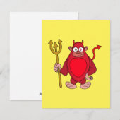 Cartes Pour Fêtes Annuelles Gorille Diable (Devant / Derrière)