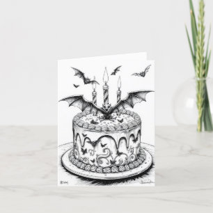 Cartes Pour Fêtes Annuelles Goth Cake