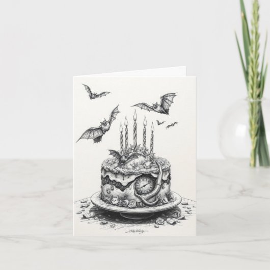Cartes Pour Fêtes Annuelles Goth Cake (Devant)