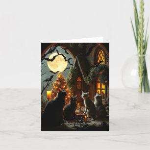 Cartes Pour Fêtes Annuelles Goth Chat Noël