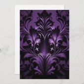 Cartes Pour Fêtes Annuelles Goth Gothique Design noir & violet (Devant / Derrière)