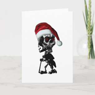 Cartes Pour Fêtes Annuelles Goth Père Noël Skeleton Noël