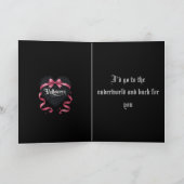 Cartes Pour Fêtes Annuelles Gothic Valloween Script Roses and Garlands (Intérieur)