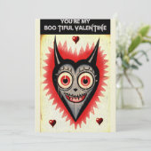 Cartes Pour Fêtes Annuelles Gothique Saint-Valentin Spooky Vampire Heart (Debout devant)