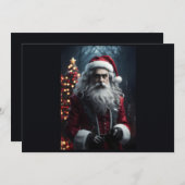 Cartes Pour Fêtes Annuelles Gothique sombre Père Noël Alternative Noël (Devant / Derrière)