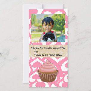 Cartes Pour Fêtes Annuelles Goût de Saint Valentin Cupcake