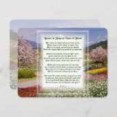 Cartes Pour Fêtes Annuelles "Grace to help" Poème chrétien avec scène du print (Devant / Derrière)