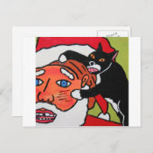 Cartes Pour Fêtes Annuelles Gracie Claws (Devant / Derrière)