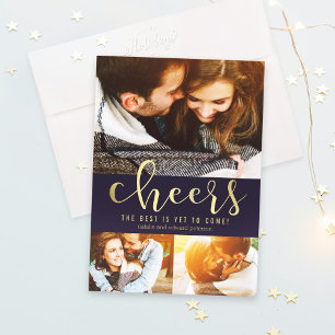 Cartes Pour Fêtes Annuelles Gracieuse Luminosité ÉDITABLE COULEUR Nouvel An Ca