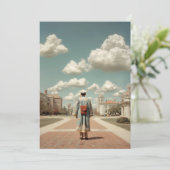Cartes Pour Fêtes Annuelles Graduate Facing Boundless Future (Debout devant)