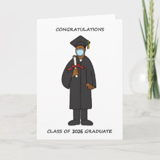 Cartes Pour Fêtes Annuelles Graduation 2025 African American Male Holiday Card