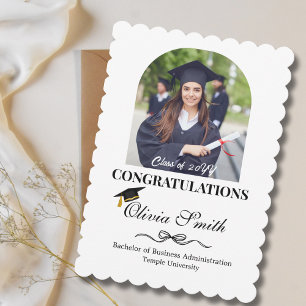 Cartes Pour Fêtes Annuelles Graduation Photo Félicitations Diplômé Stylish