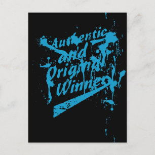 Cartes Pour Fêtes Annuelles Graffiti Authentique Vainqueur Grunge Éclaboussure