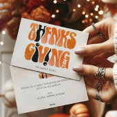 Cartes Pour Fêtes Annuelles Graffiti blanc moderne Thanksgiving automne automn