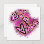 Cartes Pour Fêtes Annuelles Graffiti de la Saint-Valentin (Devant / Derrière)