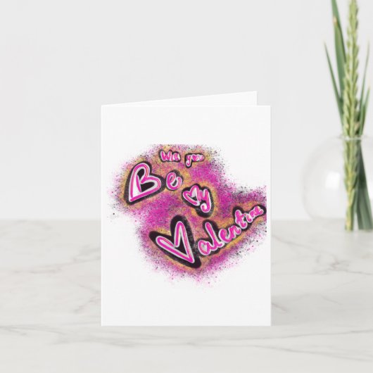 Cartes Pour Fêtes Annuelles Graffiti de la Saint-Valentin (Devant)