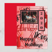 Cartes Pour Fêtes Annuelles Graffiti de Noël (Devant / Derrière)