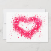Cartes Pour Fêtes Annuelles Graffiti peinture rose brillant design coeur (Devant)