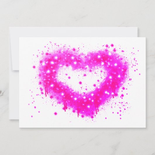 Cartes Pour Fêtes Annuelles Graffiti violet blanc mousseux design coeur (Devant)