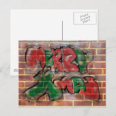 Cartes Pour Fêtes Annuelles Graffiti xmas (Devant / Derrière)