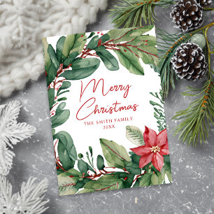 Cartes Pour Fêtes Annuelles Graine florale minimaliste moderne Joyeux Noël