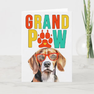 Cartes Pour Fêtes Annuelles Grand-Beagle GrandDOG Grand-parents  GrandPAW