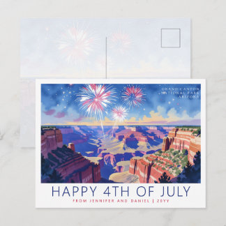 Cartes Pour Fêtes Annuelles Grand Canyon National Park 4th of July Fireworks