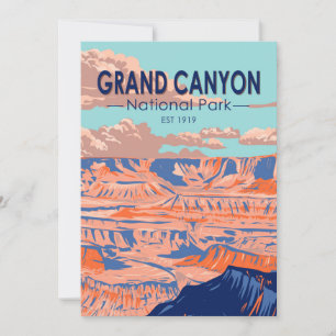 Cartes Pour Fêtes Annuelles Grand Canyon National Park Arizona Vintage