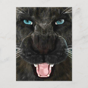 Cartes Pour Fêtes Annuelles Grand Chat Panther Noir