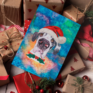 Cartes Pour Fêtes Annuelles Grand Dane race Chien Noël