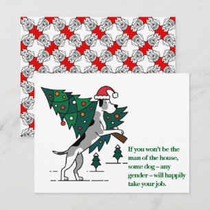 Cartes Pour Fêtes Annuelles Grand Danois Noël Vérités vraies sur le devoir