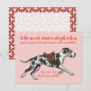 Cartes Pour Fêtes Annuelles Grand Danois Vœux de Noël Drôle