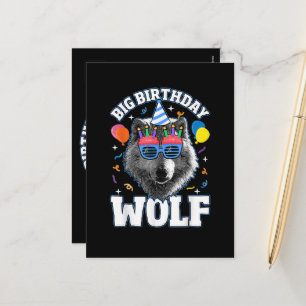 Cartes Pour Fêtes Annuelles Grand Loup d'anniversaire pour les Loups