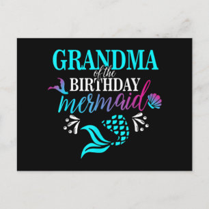 Cartes Pour Fêtes Annuelles Grand-mère de The Birthday Mermaid