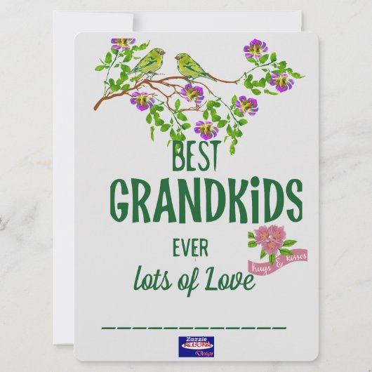 Cartes Pour Fêtes Annuelles Grand-mère et grand-père (Dos)