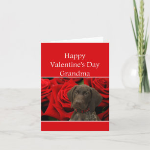 Cartes Pour Fêtes Annuelles Grand-mère Glossy Grizzly Valentine Puppy Love