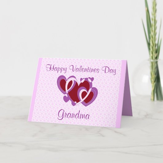 CARTES POUR FÊTES ANNUELLES GRAND-MÈRE VALENTINE (Devant)