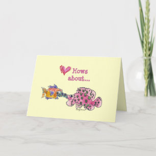 Cartes Pour Fêtes Annuelles Grand mouillez les poissons de bande dessinée de