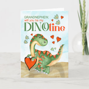 Cartes Pour Fêtes Annuelles Grand neveu Valentine T-Rex Dinosaur DINOtine