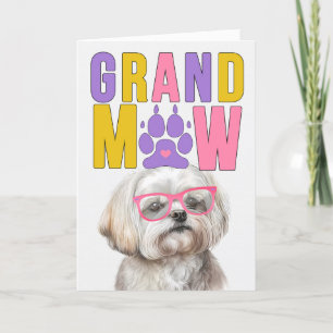 Cartes Pour Fêtes Annuelles Grand-parents de Grand-MAW Maltese Grand-DOG