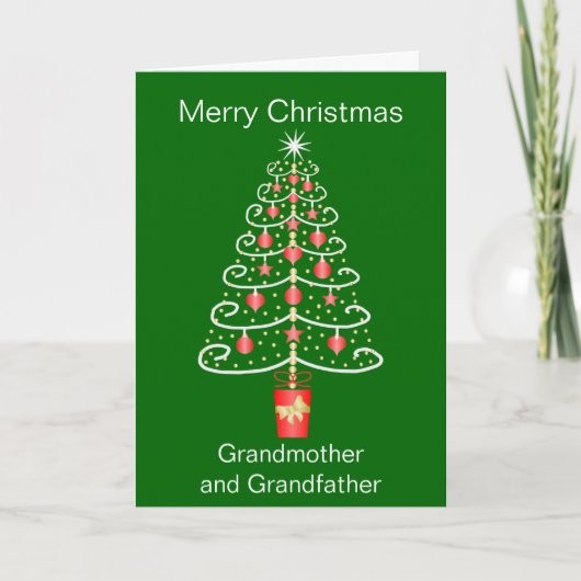 Cartes Pour Fêtes Annuelles Grand-parents de Noël (Devant)