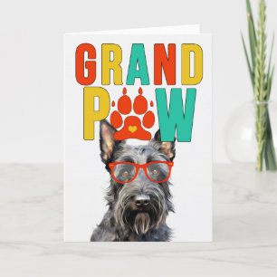 Cartes Pour Fêtes Annuelles Grand-parents GrandDOG écossais GrandPAW