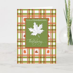 Cartes Pour Fêtes Annuelles Grand-parents Thanksgiving Leçons d'automne sur Pl