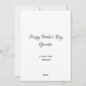 Cartes Pour Fêtes Annuelles Grand-père de chien mignon Personnalisez la Fête d (Dos)