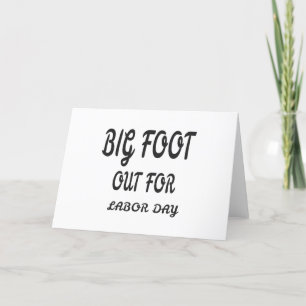 CARTES POUR FÊTES ANNUELLES GRAND PIED OUVERT POUR LA JOURNÉE DU TRAVAIL