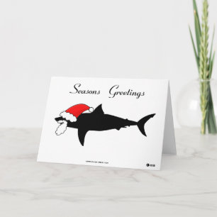 Cartes Pour Fêtes Annuelles grand requin blanc Joyeuses Fêtes