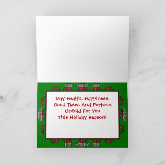 Cartes Pour Fêtes Annuelles Grand rv car Motorhome du profondément satisfait (Intérieur)