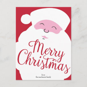 Cartes Pour Fêtes Annuelles Grand Santa heureux - Joyeux Noël - Rouge