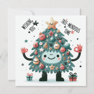 Cartes Pour Fêtes Annuelles Grand sourire OK Temps arbremendous
